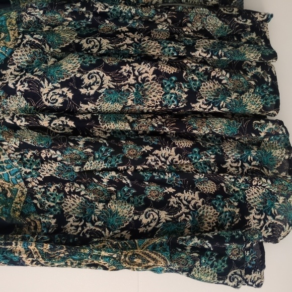 Free People Lady Luck Tunic Black Romantic print Mini Bohemian Hippie Dress Sz M - Picture 6 of 9